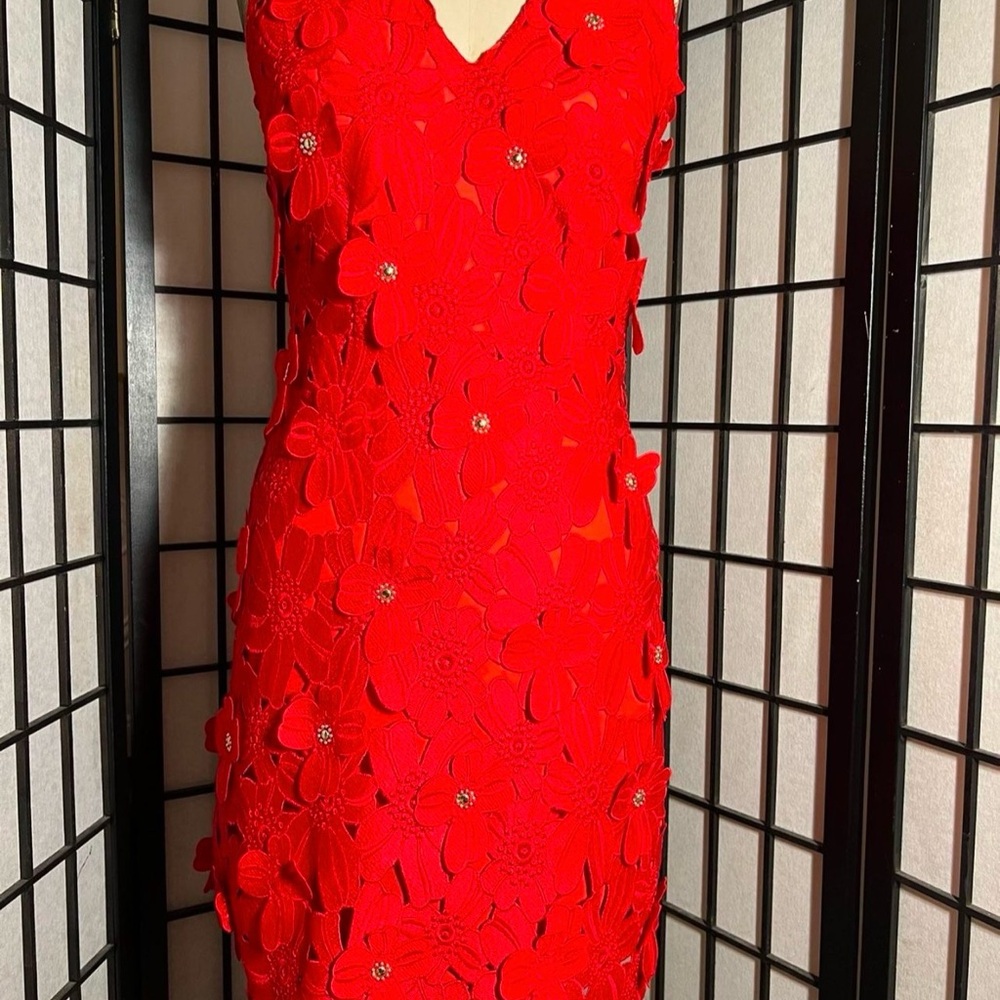 Michael Kors Red Floral Dress